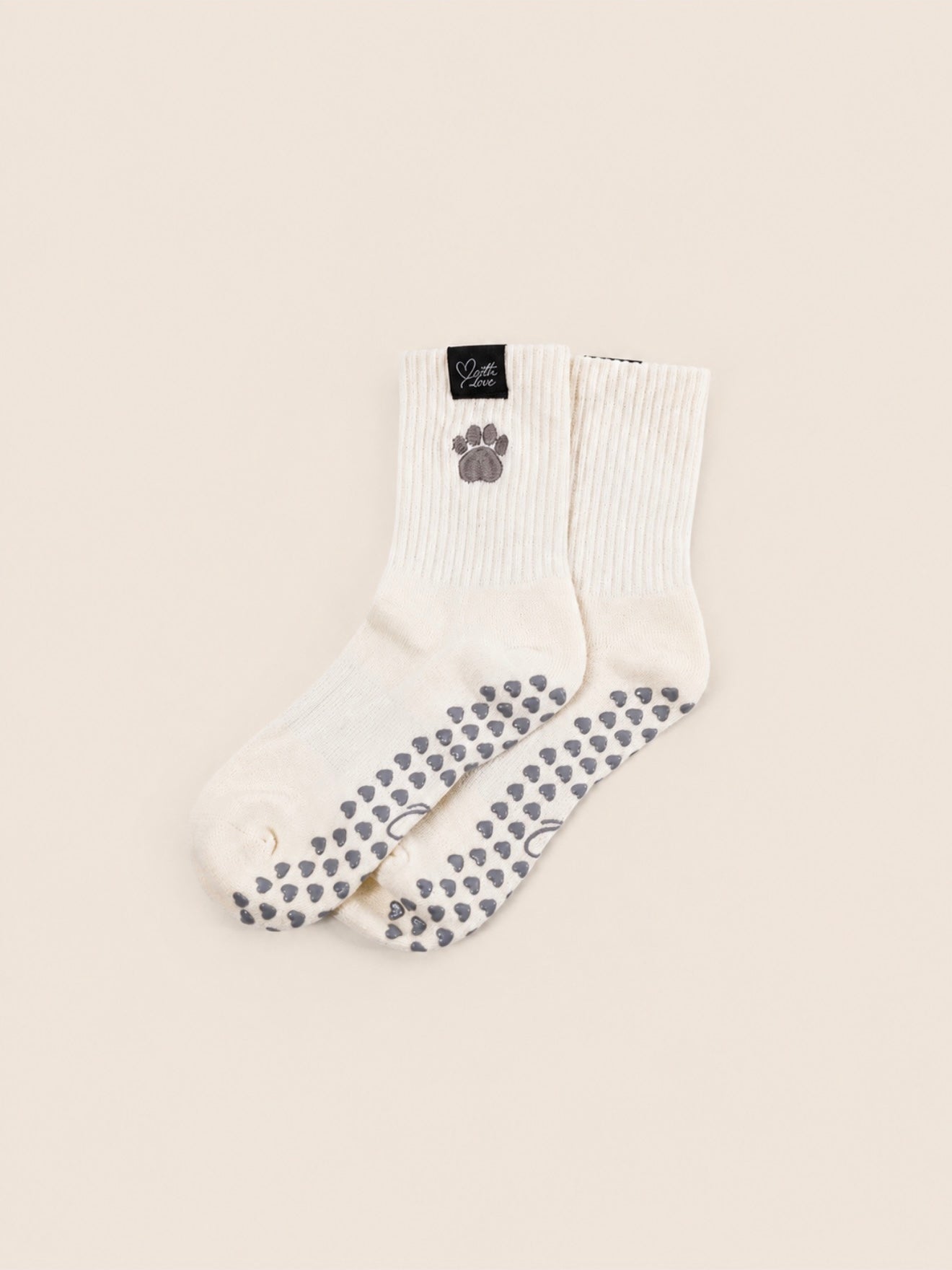 "The Cookie Paw" Crew Sock (Cloud White)