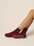 "With Love" Crew Sock (Deep Wine)